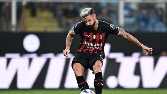 Giroud leader offensivo del Milan: cecchino in area e freddo dal dischetto. Anche con la Dinamo Zagabria ha timbrato il cartellino