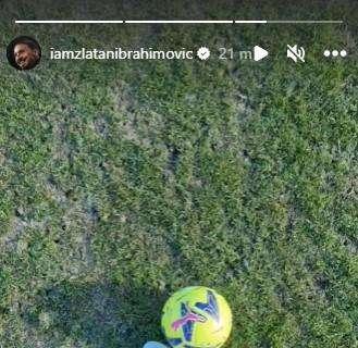 Milanello, Ibrahimovic al lavoro con il pallone