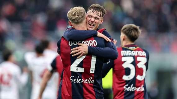 Il Bologna batte il Monza 3-1: in gol Castro, Odgaard e Orsilini