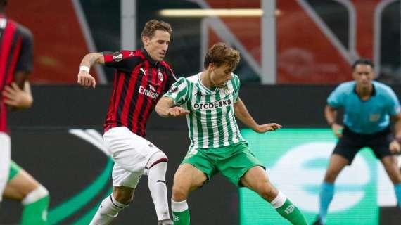 Betis Siviglia-Milan 1-1: il tabellino