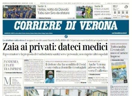 Corriere di Verona: "Hellas, notte da diavolo. Tabù San Siro da sfatare"