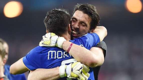 Buffon incorona Morata: "Con un capitano così, tutto è possibile. Molto felice per te, Alvaro"