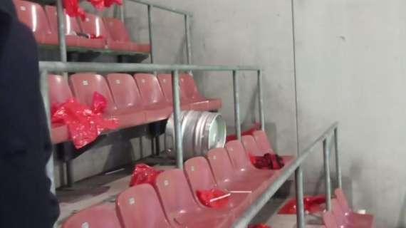 MN - Vergogna ultras francesi a San Siro, lanciato un barile di birra verso il terzo rosso
