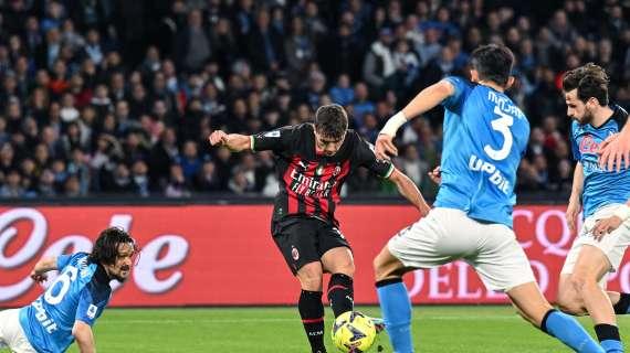 Napoli-Milan 0-2 al 45': Leao-Diaz, rossoneri meritatamente in vantaggio
