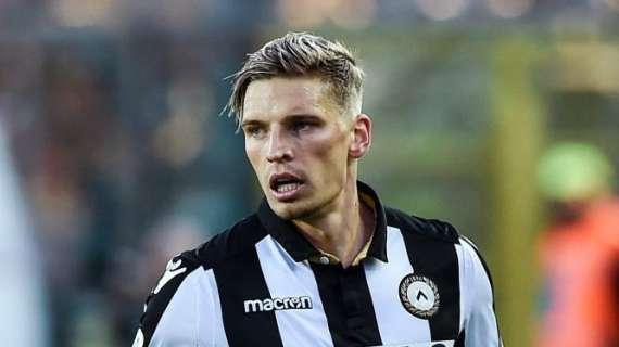Udinese, Larsen all'intervallo: "Manca ancora un tempo, Milan forte"