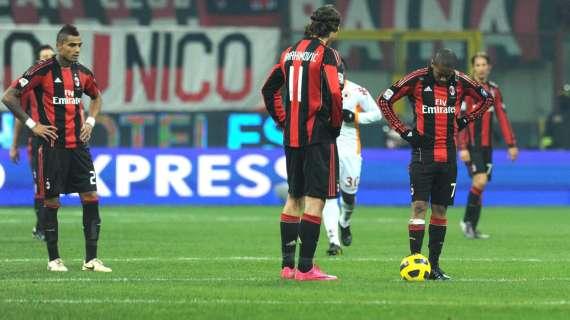 Tracollo Milan: la Roma sbanca il Meazza. Si salva solo Gattuso