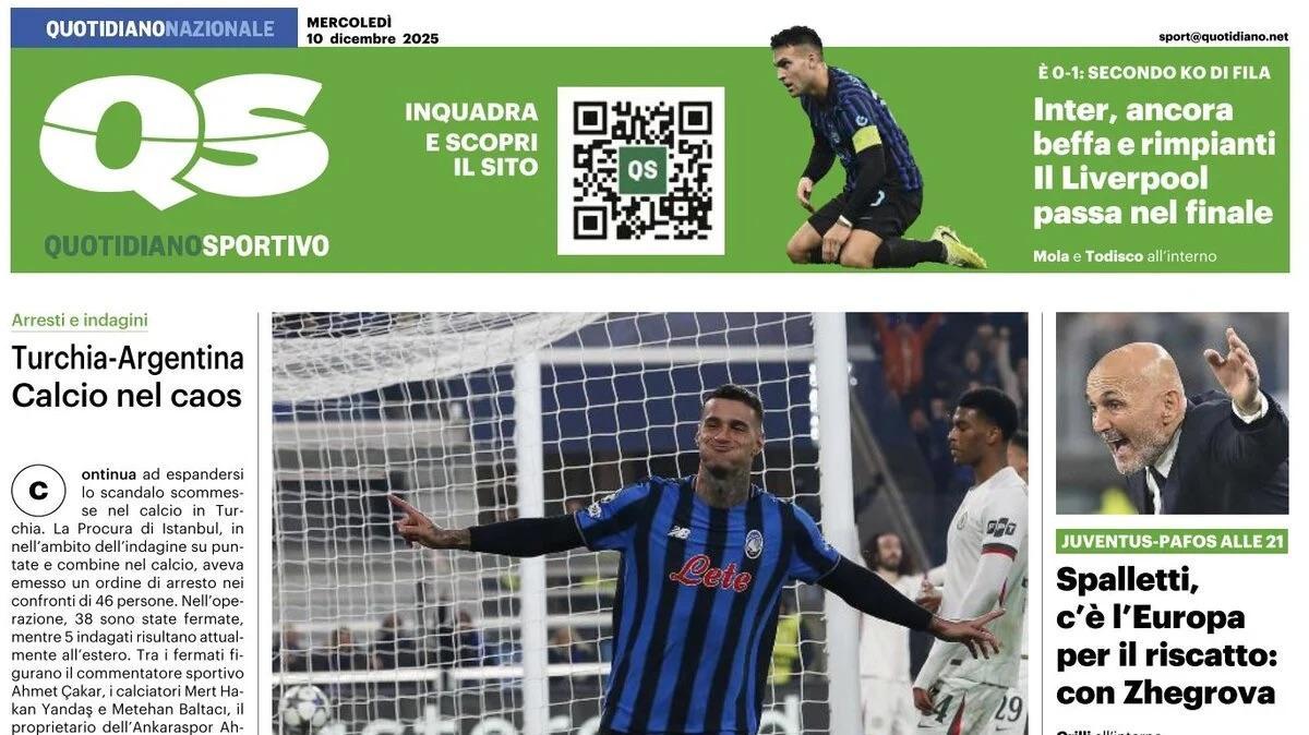 Il QS titola: "Leao sorride: escluse lesioni, Supercoppa salva"