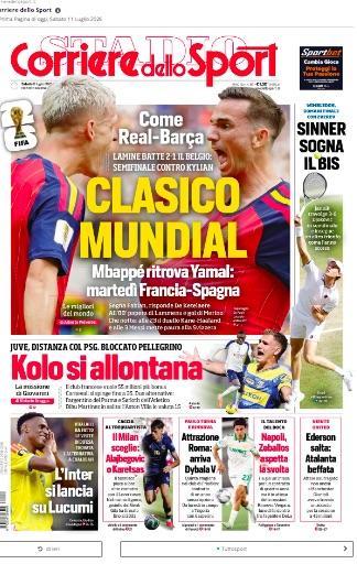 Il CorSport in prima pagina: "Il Milan sceglie: Alajbegovic o Karetsas"