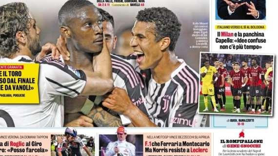 La Gazzetta in prima pagina: "Il Milan e la panchina. Capello: 'Idee confuse, non c'è più tempo'"
