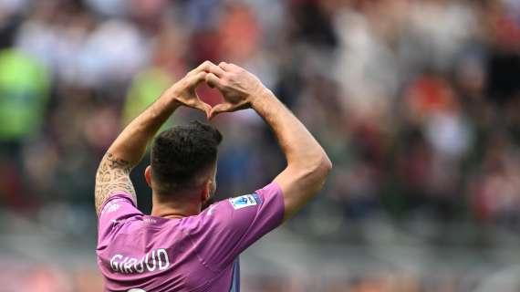 Giroud: "Mi ricordo quando sono arrivato al Milan: ho preso la maglia, l'ho odorata e ho baciato lo stemma. Come se fosse ieri"