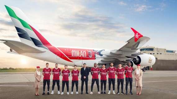 Milan ed Emirates, lanciata una speciale livrea rossonera per il 125esimo Anniversario del Club