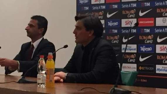 LIVE MN - Montella in conferenza: "La Roma non ci ha messo sotto. Aspettiamo il ritorno di Bacca e Bonaventura. Cambiare rigorista? Vediamo