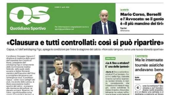 Il QS in apertura: "Clausura e tutti controllati: così si può ripartire"