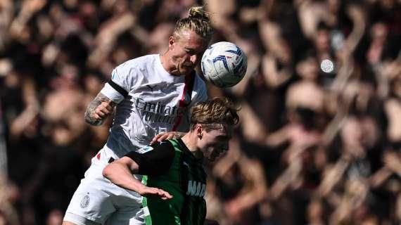 Problema al flessore per Kjaer durante Sassuolo-Milan