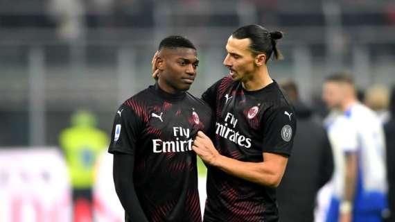 Tuttosport - Milan, contro il Cagliari si cambia modulo: 4-4-2 con Ibra e Leao in attacco, out Suso e Jack