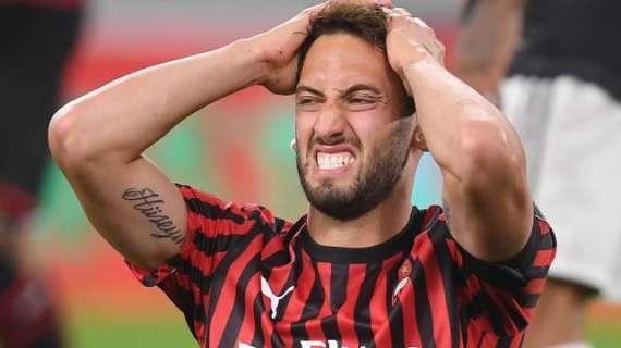 Calhanoglu alla Rai: "Abbiamo giocato in dieci senza paura. Il rosso di Rebic? Andava rivisto al VAR"