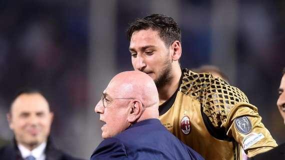 Galliani su Donnarumma: "Lo strappammo all'Inter a 14 anni e ha esordito a 16 in Serie A"