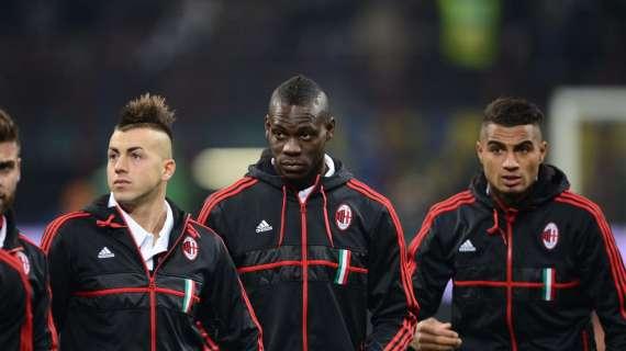 Formazione anti-Roma: in avanti spazio a Boateng-Balotelli-El Shaarawy, a centrocampo ritorna capitan Ambrosini