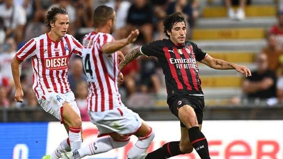 VIC-MIL (1-4): infortunio per Tonali! Esce al 50'. Al suo posto Krunic
