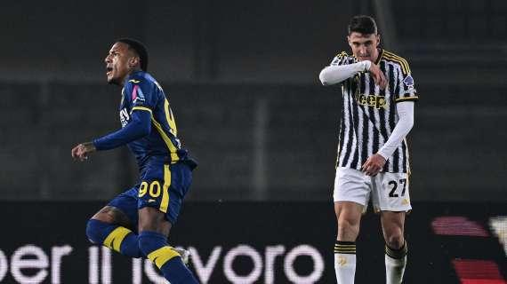 La Juve non vince più: 2-2 a Verona e solo 2 punti nelle ultime 4 gare