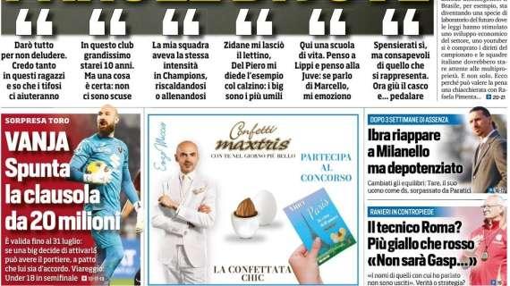 Tuttosport in prima pagina: "Ibra riappare a Milanello, ma depotenziato"