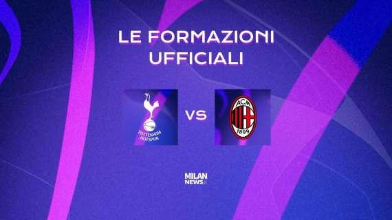 Tottenham-Milan, le formazioni ufficiali. Confermati Diaz-Krunic, Bennacer dalla panchina