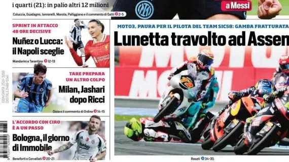 Il CorSport in prima pagina: "Milan, Jashari dopo Ricci"