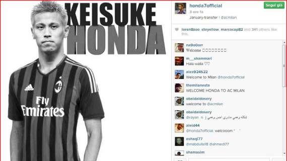 FOTO - Honda su Instagram con la maglia del Milan