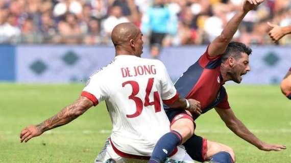 AC MILAN COMUNICATO UFFICIALE: lesione del flessore per de Jong