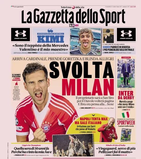 Il futuro di Allegri sulle prime pagine dei principali quotidiani sportivi italiani