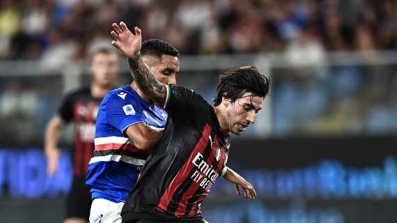 Sampdoria-Milan, Tonali e Calabria i rossoneri che hanno percorso più km: il dato