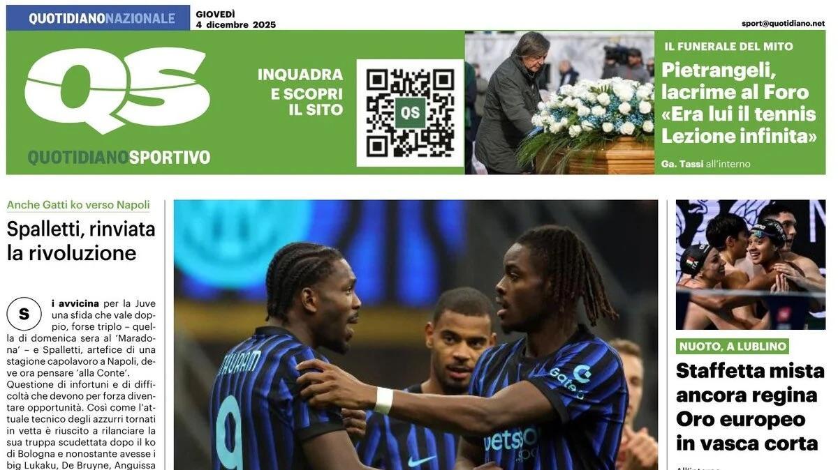 Il QS titola: "Lazio-Milan, una rivincita ad alta tensione"