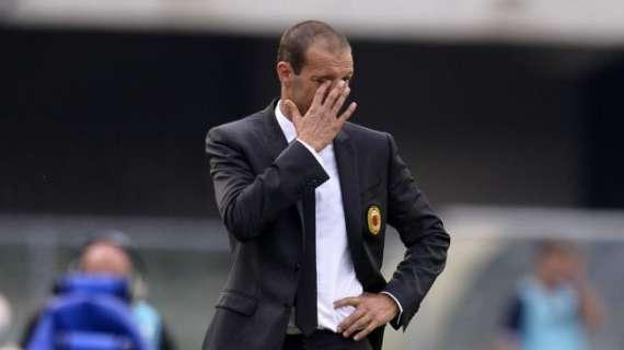 Allegri a Sky: "Abbiamo giocato male, sono arrabbiato. Mercato? Pensiamo a mercoledì"