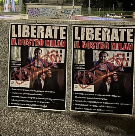 FOTO MN - Milan, la contestazione dei tifosi arriva anche in Sardegna