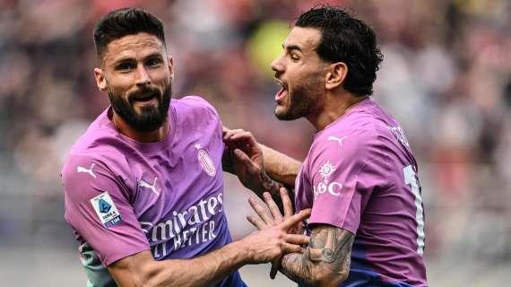 Theo saluta Giroud: "Grazie per tutto quello che hai fatto per il club e per questa squadra. Ci mancherai moltissimo"
