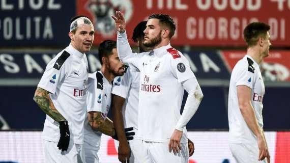 Bologna-Milan 1-2 al primo tempo: Theo gioia e autogol