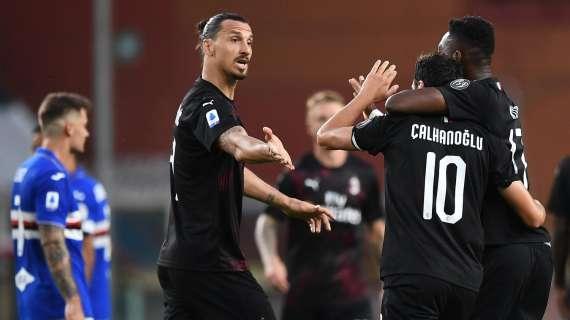 Sampdoria-Milan 1-4, il tabellino