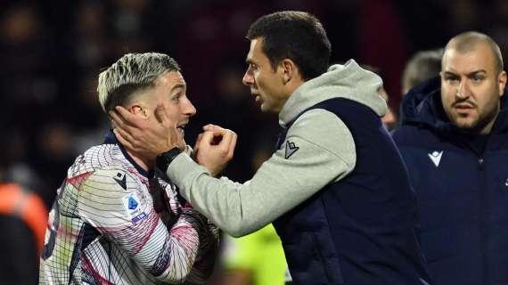 Thiago Motta bacchetta Saelemaekers: "Non mi piace quando si butta a terra"