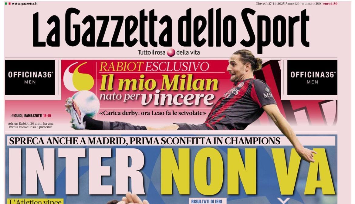 La Gazzetta apre con le parole di Rabiot: "Il mio Milan nato per vincere"