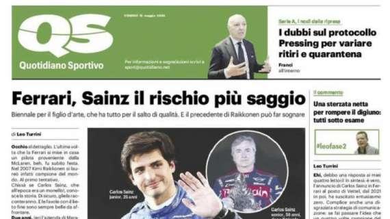 QS: "I dubbi sul protocollo: pressing per variare ritiri e quarantena"