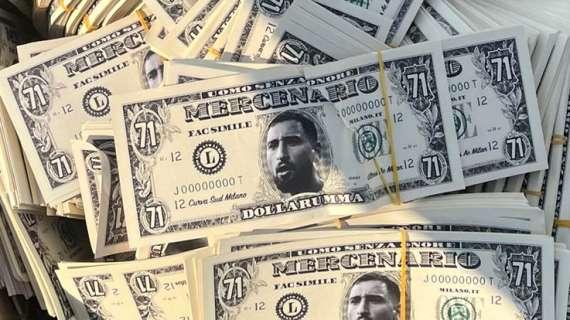 FOTO MN - Ecco le banconote "Dollarumma", ma c'è qualcuno che non le vuole far entrare allo stadio