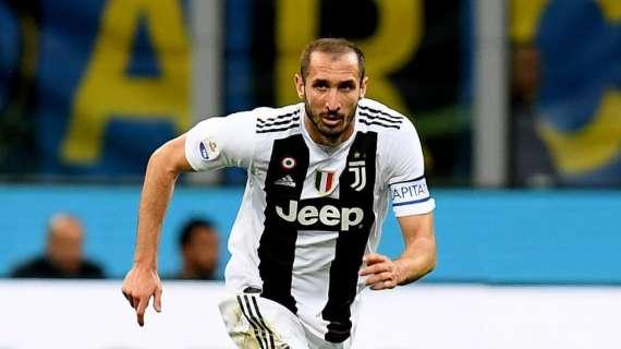 Chiellini, problema al polpaccio: il difensore salterà Juve-Atalanta
