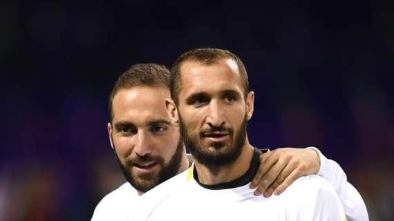 Chiellini: "Higuain me lo aspetto voglioso, dovremo essere bravi noi a spegnerlo. Lo sentiamo ancora, affetto speciale per lui"