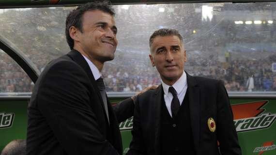 FOTO - Guarda la stretta di mano tra Luis Enrique e Tassotti