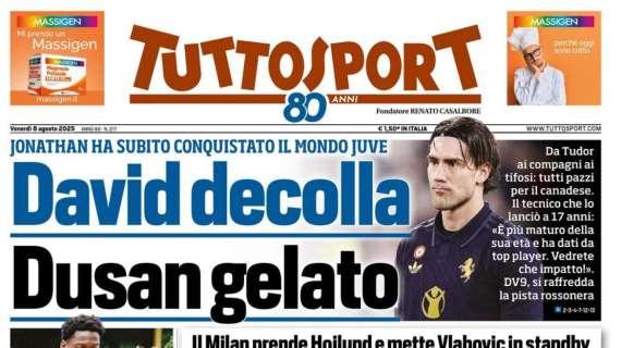 Tuttosport in apertura su Vlahovic: "Dusan gelato. Si raffredda la pista rossonera: Milan su Hojlund"
