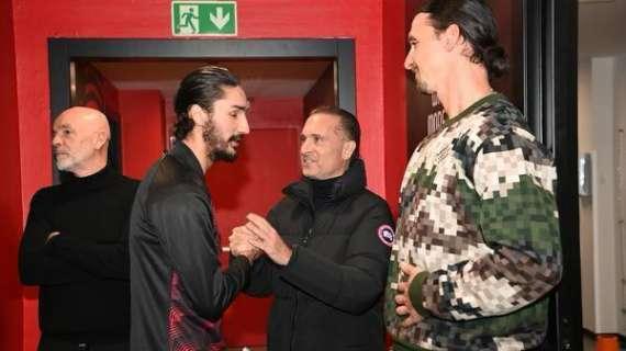 FOTO - Cardinale e Ibra trasmettono ad Adli la giusta carica prima di Milan-Roma: poi il primo gol del francese 
