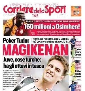 Il CorSport in apertura: "Il Milan sceglie Zinchenko"