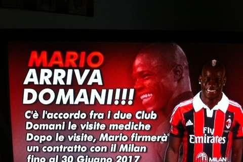 FOTO MN - Balotelli al Milan: ecco l'annuncio di Milan Channel