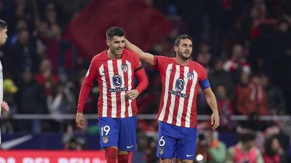 Il capitano dell'Atletico Koke saluta l'amico Alvaro Morata