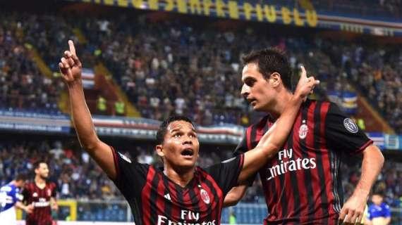 Bacca killer d'area: un gol ogni due tiri nello specchio della porta 